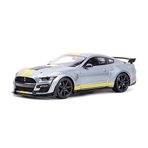 YSAEDATY 1:18 Für 2020 Mustang Shelby GT500 Ford Sportwagen Statische Druckgussfahrzeuge Sammelbares Modellauto Spielzeug(Gray) von YSAEDATY