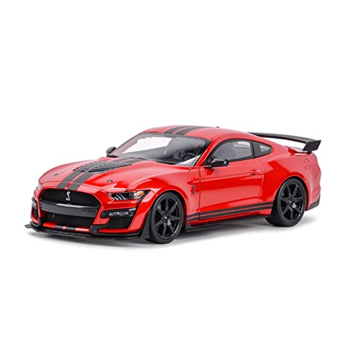 YSAEDATY 1:18 Für 2020 Mustang Shelby GT500 Ford Sportwagen Statische Druckgussfahrzeuge Sammelbares Modellauto Spielzeug(Red) von YSAEDATY