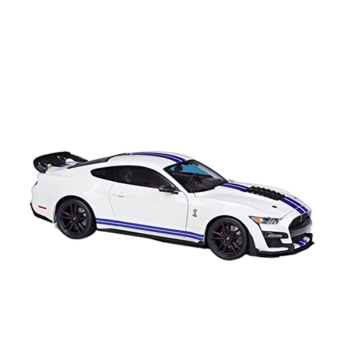 YSAEDATY 1:18 Für 2020 Mustang Shelby GT500 Ford Sportwagen Statische Druckgussfahrzeuge Sammelbares Modellauto Spielzeug(White) von YSAEDATY