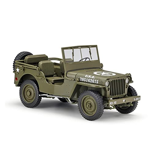 YSAEDATY 1:18 Für Willys Jeep Cabrio Militärmodell Dekoration Sammlung Geschenk Spielzeug Druckguss Modell Junge Spielzeug(Willis Jeep1) von YSAEDATY