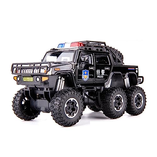 YSAEDATY FÜR: Hummer H2 Pickup Alloy Police 1/28 Druckguss-Geländewagenmodell, Simulation Von Sound Und Licht(A) von YSAEDATY