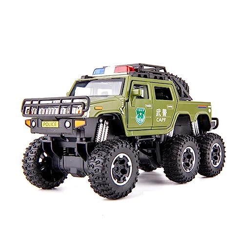 YSAEDATY FÜR: Hummer H2 Pickup Alloy Police 1/28 Druckguss-Geländewagenmodell, Simulation Von Sound Und Licht(B) von YSAEDATY