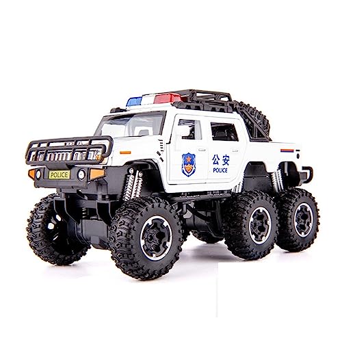 YSAEDATY FÜR: Hummer H2 Pickup Alloy Police 1/28 Druckguss-Geländewagenmodell, Simulation Von Sound Und Licht(C) von YSAEDATY