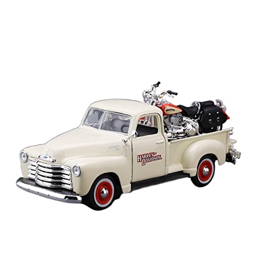 YSAEDATY Für: 1:24 1948 FL Panhead 1948 Ford F-1 Pickup Truck Legierungsautomodell Druckguss-Simulationsauto(B) von YSAEDATY