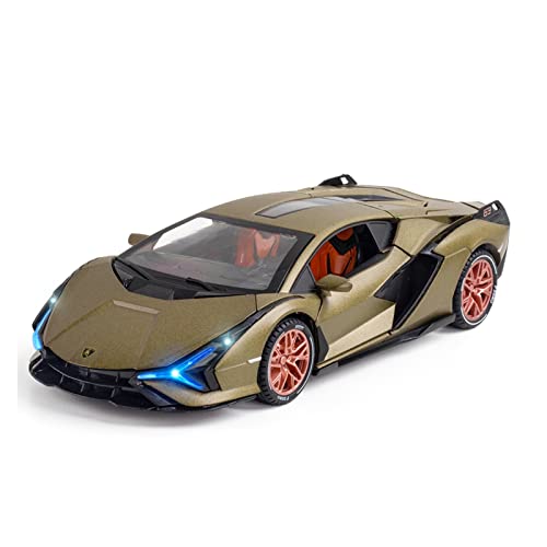 YSAEDATY Für: 1:24 Porsche Lamborghini Alu-Automodell Metallfahrzeug Druckguss Mit Motorsound Und Licht(B) von YSAEDATY