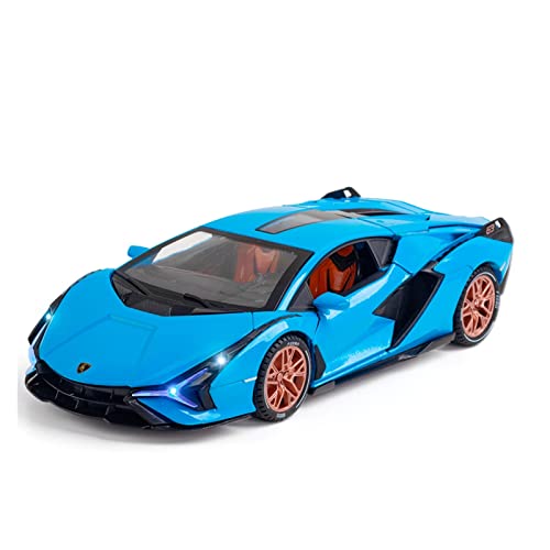 YSAEDATY Für: 1:24 Porsche Lamborghini Alu-Automodell Metallfahrzeug Druckguss Mit Motorsound Und Licht(C) von YSAEDATY