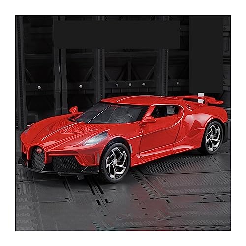 YSAEDATY Für: Bugatti Lavoiturenoire Black Dragon Supercar 1:24 Legierung Auto Metall Modellauto Sound Und Licht(D) von YSAEDATY