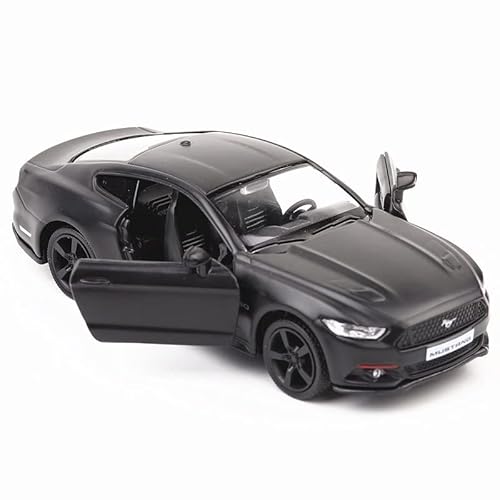 YSAEDATY Für: Ford Mustang 1:36 Druckgusslegierung Mattschwarz Pullback Retro-Auto Spielzeugautomodell von YSAEDATY