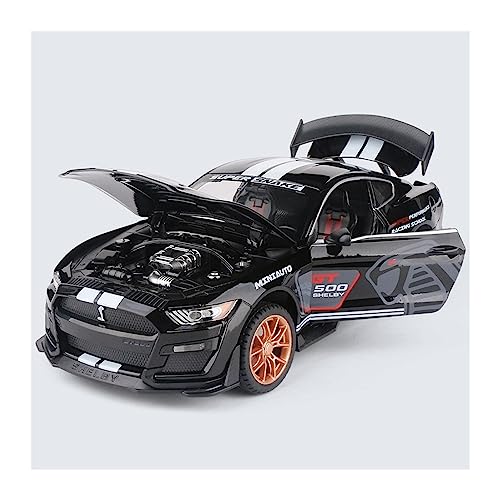 YSAEDATY Für: Ford Mustang Shelby GT500 Legierung Sportwagen 1/24 Metallmodell Simulation Sound Und Licht(A) von YSAEDATY