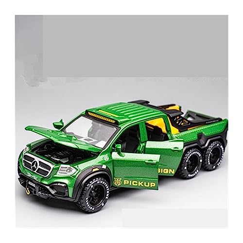 YSAEDATY FÜR:Mercedes-Benz X-Klasse 6 * 6 Reifen Legierung Pickup 1:28 Modell Druckguss Metall Geländewagen(B) von YSAEDATY