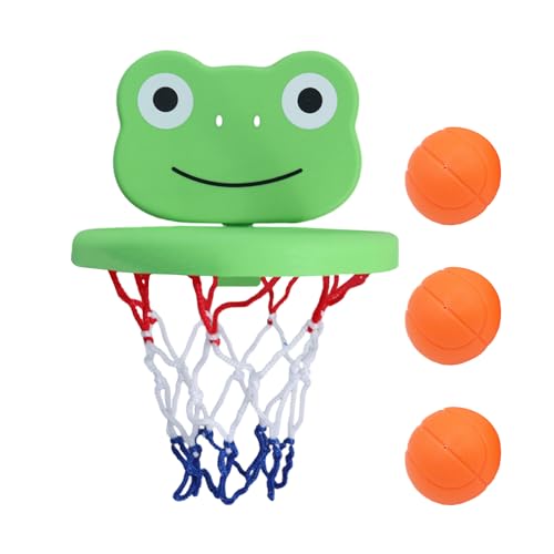 YSDYY 1 Set Basketballständer für Kinder, Baby-Badespielzeug, Badezimmer-Basketball, Frosch-Basketballständer, Kinderbadespielzeug (1–3 Jahre) von YSDYY