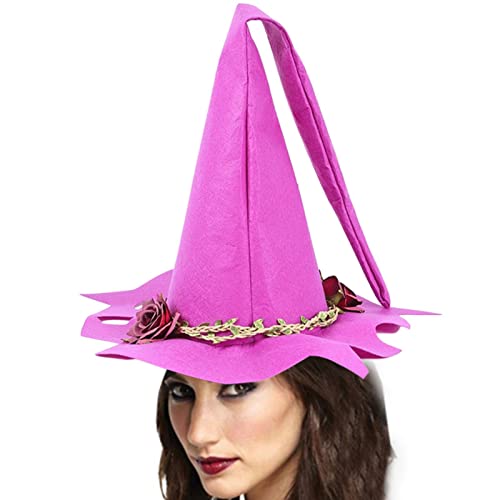 Filz Hexenhut | Filz Zauberer Hut - Halloween-Hexenanzug für Frauen, Halloween-Kostüm-Accessoires, Party-Zubehör Oberflächen von YTGER