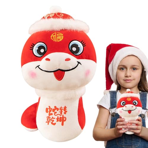 Chinesisches Jahr der Snake Plüsch, Snake Plüsch,Jahr der Snake Souvenir Mascot Puppe Plüschspielzeug - Jahr der Snake Neujahrsdekorationen, Rote Schlange Kuscheltiere für Wohnzimmer Schlafzimmer Auto von YTGOCN