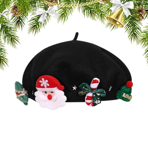 Kinder Weihnachtshut, Weihnachtsbasken,Niedliche Winterbasken - Weihnachten Baskenmütze Hut, Winter Französisch Hut, Warm Beanie Hut Kopfwear für Frauen und Mädchen von YTGOCN