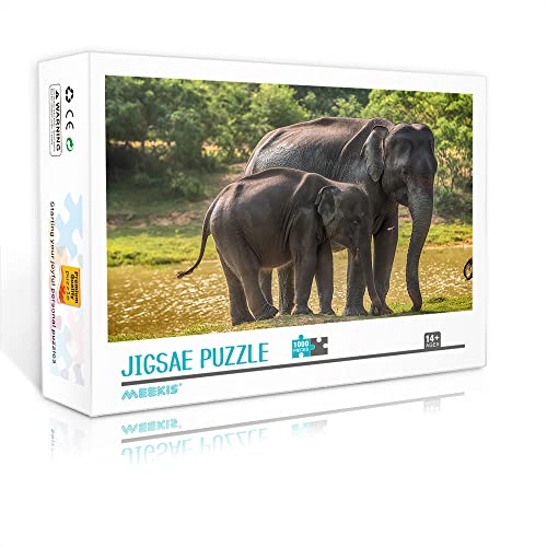 1000 Teile Mini-Puzzle für Erwachsene Elefant Klassisches Puzzle Lustige Familienspiele, Spielzeug für Kinder (Papppuzzle 38x26cm) Puzzles für Erwachsene und Kinder von YTLIUYUANDE