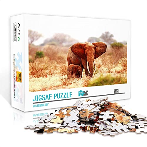 1000 Teile Minipuzzle für Erwachsene Elefant Klassisches Puzzle Herausforderndes Puzzlegeschenk (Papppuzzle 38x26cm) Puzzle für Erwachsene und Kinder von YTLIUYUANDE