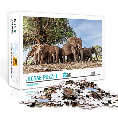 1000 Teile Minipuzzle für Erwachsene Elefant Klassisches Puzzlespiel Spielzeug Geschenkpuzzle (38x26cm Kartonpuzzle) Puzzles für Erwachsene und Kinder von YTLIUYUANDE