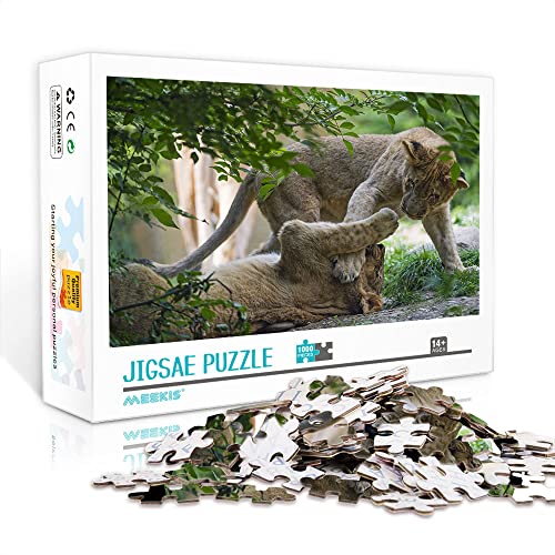 1000 Teile Minipuzzle für Erwachsene Löwe Klassisches Puzzle Familienherausforderung Spiel Puzzle Geschenk (Papppuzzle 38 x 26 cm) Puzzles für Erwachsene und Kinder von YTLIUYUANDE