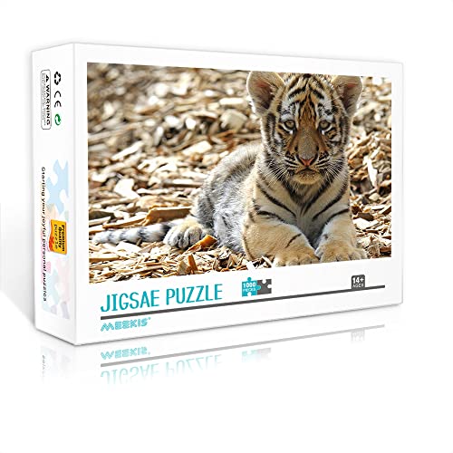 1000 Teile Minipuzzle für Erwachsene Tiger Klassisches Puzzle Denkaufgabe Puzzlespiel Geschenk (38x26cm Kartonpuzzle) Puzzles für Erwachsene und Kinder von YTLIUYUANDE