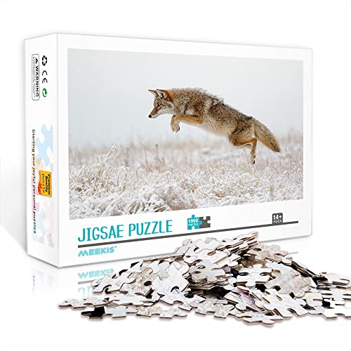 Mini Puzzle für Erwachsene 1000 Teile Kojote Set Puzzle Spielzeug Heimdekoration Wanddekoration DIY Geschenk (38x26cm Kartonpuzzle) Puzzles für Erwachsene und Kinder von YTLIUYUANDE