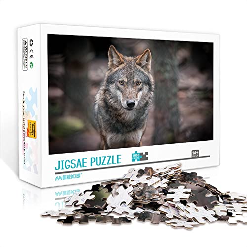 Mini Puzzle für Erwachsene 1000 Teile Wolf Puzzle Set DIY Spielzeug Klassisches Geschenkspiel Puzzle (38x26cm Kartonpuzzle) Puzzles für Erwachsene und Kinder von YTLIUYUANDE