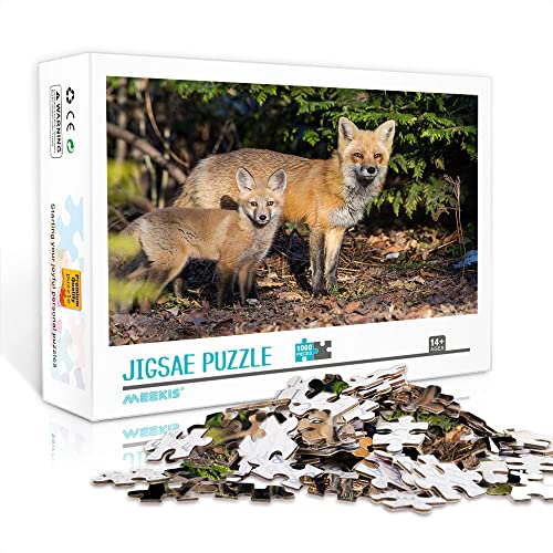 Minipuzzle für Erwachsene 1000 Teile Fuchs Set Puzzle Spielzeug Heimdekoration Wanddekoration DIY Geschenk (Papppuzzle 38x26cm) Puzzles für Erwachsene und Kinder von YTLIUYUANDE