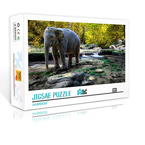 Minipuzzle für Erwachsene 1000 Teile Set Elefanten Puzzle DIY Spielzeuggeschenk Klassisches Spielpuzzle (Kartonpuzzle 38x26cm) Puzzles für Erwachsene und Kinder von YTLIUYUANDE