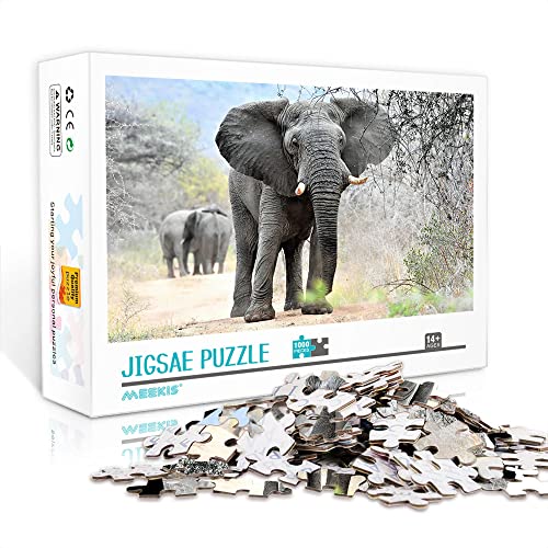 1000 Teile Mini-Puzzle für Erwachsene Elefant Klassisches Puzzle Jigsaw-Künstler-Heimdekoration (Papppuzzle 38x26cm) Puzzles für Erwachsene und Kinder von YTLIXIANGN