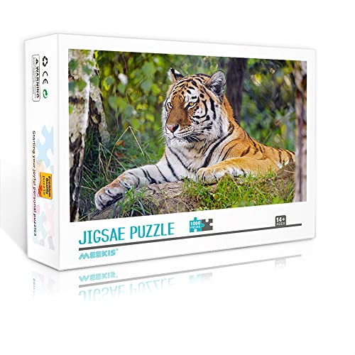 1000 Teile Mini-Puzzle für Erwachsene Tiger Klassisches Puzzle Lustige Familienspiele, Spielzeug für Kinder (Papppuzzle 38 x 26 cm) Puzzles für Erwachsene und Kinder von YTLIXIANGN