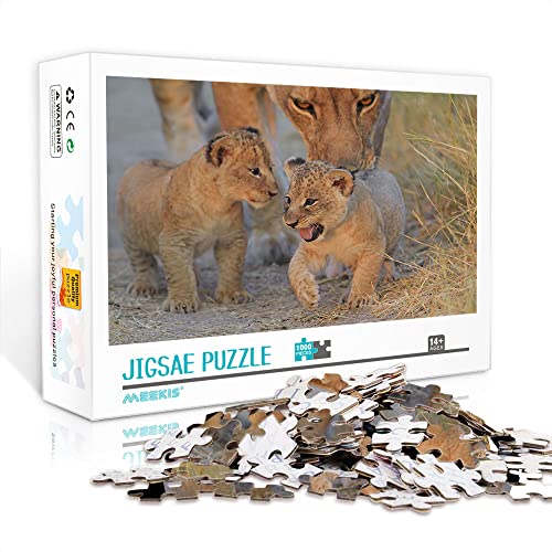 1000 Teile Minipuzzle für Erwachsene Löwe Klassisches Puzzle Herausforderndes Puzzlegeschenk (Kartonpuzzle 38x26cm) Puzzles für Erwachsene und Kinder von YTLIXIANGN