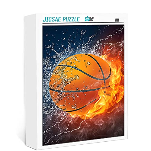 Erwachsenenpuzzle 1000 Teile brennender Basketball Klassisches Puzzle Puzzle Dekompressionsspielzeug Kindergeschenk Puzzle für Kinder und Erwachsene (75x50cm) von YTLIXIANGN