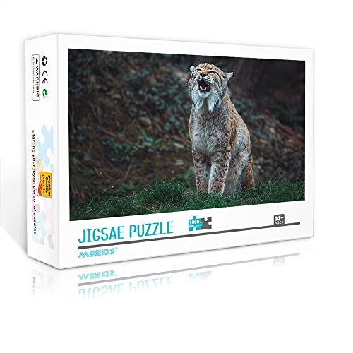 Mini-Puzzle für Erwachsene 1000 Teile Lynx Puzzle-Set Family Challenge Game Puzzle Gift (38x26cm Kartonpuzzle) Puzzles für Erwachsene und Kinder von YTLIXIANGN