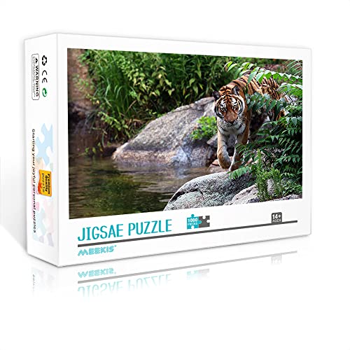 Mini Puzzle für Erwachsene 1000 Teile Tiger Set Puzzle Dekompressionsspiel Spielzeug Geschenk (38x26cm Kartonpuzzle) Puzzles für Erwachsene und Kinder von YTLIXIANGN