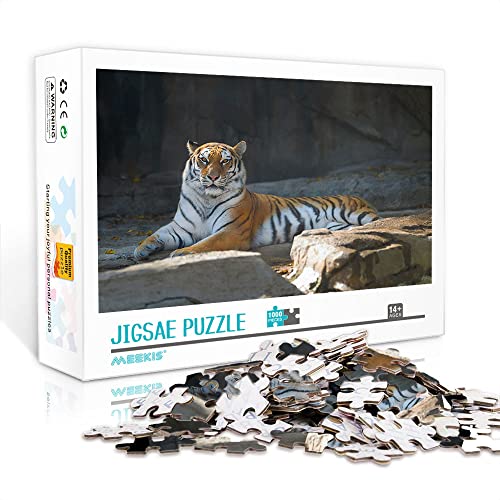 Mini Puzzle für Erwachsene 1000 Teile Tiger Set Puzzle Spielzeug DIY Puzzle Abschlussgeschenk (38x26cm Kartonpuzzle) Puzzles für Erwachsene und Kinder von YTLIXIANGN