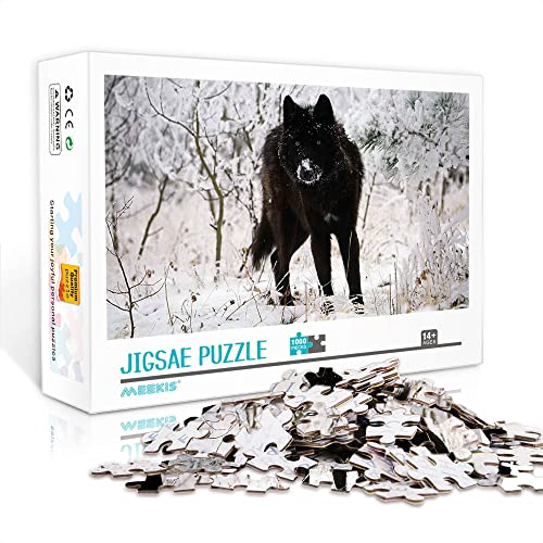 Mini-Puzzle für Erwachsene 1000 Teile Wolf Puzzle-Set Erwachsene und Kinder (Papppuzzle 38x26cm) Puzzles für Erwachsene und Kinder von YTLIXIANGN