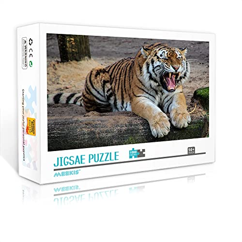 Mini-Puzzle für Erwachsene 1000-teiliges Tiger-Puzzle-Set Familien-Herausforderungsspiel Puzzle-Geschenk (38 x 26 cm Karton-Puzzle) Puzzle für Erwachsene und Kinder von YTLIXIANGN