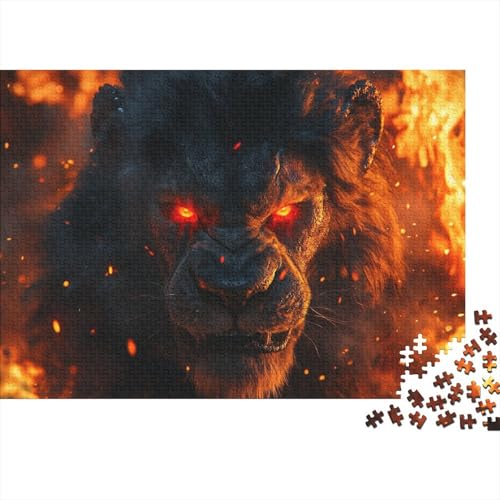 3D Fantasy Puzzles 1000 Teile Für Erwachsene|Angry Lion| 1000 Teile Holzpuzzle Lernspiele Heimdekoration Puzzle 1000pcs (75x50cm) von YTPONBCSTUG