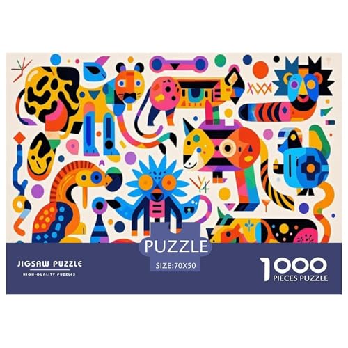 Abstrakte Tiere Hölzerne Puzzles Wasserfest 1000 Teile DIY- Puzzle Für Erwachsene Buntzur Heimdekoration Abstrakte Tiere Hölzerne Puzzles Wasserfest 1000 Teile DIY- Puzzle Für Erwachsene Buntzur Heimdekoration von YTPONBCSTUG