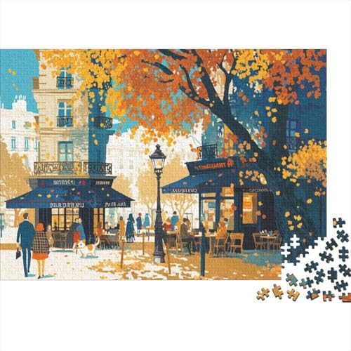 Autumn Paris Streets 1000 Stück Jigsaw Puzzle Lernpuzzle Familienspiel Geschenk Für Erwachsene -flattened Perspective 1000pcs (75x50cm) von YTPONBCSTUG