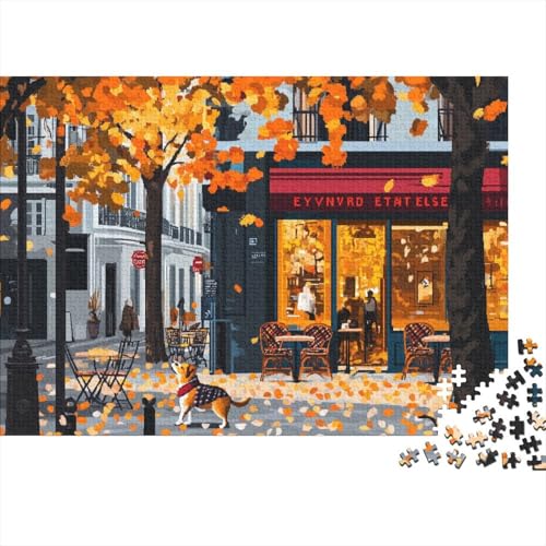 Autumn Paris Streets 1000 Stück Puzzles Für Erwachsene-flattened Perspective Puzzles Für Erwachsene 1000 DIY Puzzle Spielzeug Für Dekorative Malerei 1000pcs (75x50cm) von YTPONBCSTUG