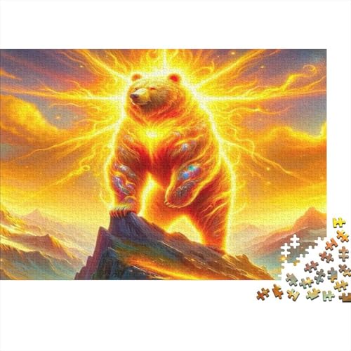 Bär Hölzerne Puzzles Wasserfest 1000 Teile DIY-Cartoon Puzzle Für Erwachsene Spaß Puzzle Für Erwachsene Lernspiele von YTPONBCSTUG