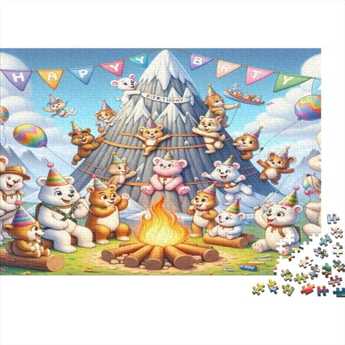 Bär Hölzerne Puzzles Wasserfest 500 Teile DIY-Cartoon Puzzle Für Erwachsene Spaß Puzzle Für Erwachsene Herausfordernde Puzzlespiele von YTPONBCSTUG