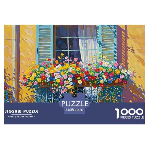 Balkonblumen Hölzerne Puzzles Wasserfest 1000-teiliges Puzzle Für Erwachsene Spaß Lernspiele Balkonblumen Hölzerne Puzzles Wasserfest 1000-teiliges Puzzle Für Erwachsene Spaß Lernspiele von YTPONBCSTUG