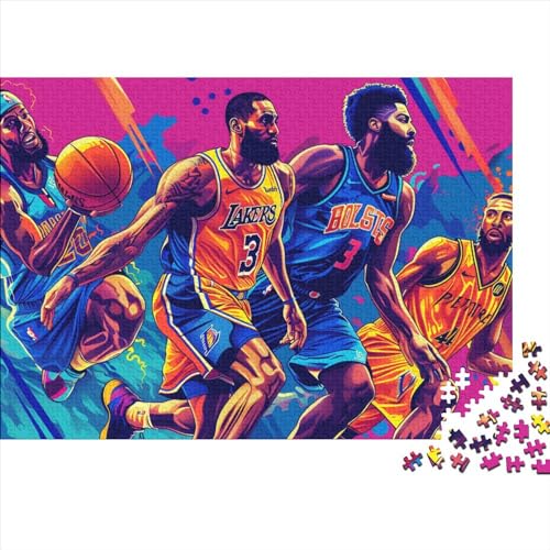 Basketball Puzzle 500 Teile，Puzzle 500 Teile Erwachsene，Klassische Puzzle 500 Stück,Geschicklichkeitsspiel Für Die Ganze Familie，Sport Zeichentrickfilm Puzzle 500pcs (52x38cm) von YTPONBCSTUG