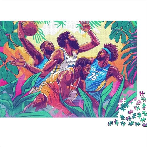 Basketball Puzzles 500 Teile Für Erwachsene|Sport Zeichentrickfilm| 500 Teile Holzpuzzle Lernspiele Heimdekoration Puzzle 500pcs (52x38cm) von YTPONBCSTUG