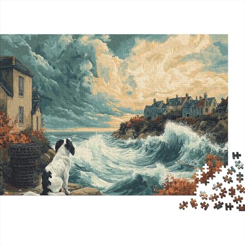 Brittany Fishing Port 1000 Stück Puzzles Für Erwachsene-Japanese Woodblock Style Muster Puzzles Für Erwachsene 1000 DIY Puzzle Spielzeug 1000pcs (75x50cm) von YTPONBCSTUG