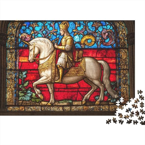 Chartres Cathedral 1000 Stück Puzzles Für Erwachsene-Medieval Illuminated Muster Puzzles Für Erwachsene 1000 DIY Puzzle Spielzeug 1000pcs (75x50cm) von YTPONBCSTUG