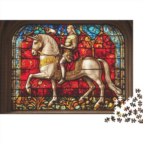 Chartres Cathedral 1000 Stück Puzzles Für Erwachsene-Medieval Illuminated Puzzles Für Erwachsene 1000 DIY Puzzle Spielzeug Für Dekorative Malerei 1000pcs (75x50cm) von YTPONBCSTUG