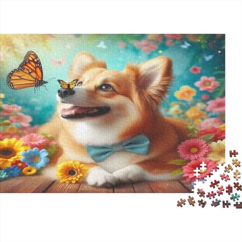 Corgi Hölzerne Puzzles Wasserfest 1000 Teile DIY-Cartoon Puzzle Geschenke Für Erwachsene Herausfordernd Und Knifflig Puzzle Für Erwachsene Lernspiele von YTPONBCSTUG