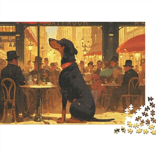 Dachshund Puzzle 1000 Teile,Geschicklichkeitsspiel Für Die Ganze Familie, Puzzles 1000 Teile,Farbenfrohes Holz Puzzle Für Erwachsene 1000pcs (75x50cm) von YTPONBCSTUG